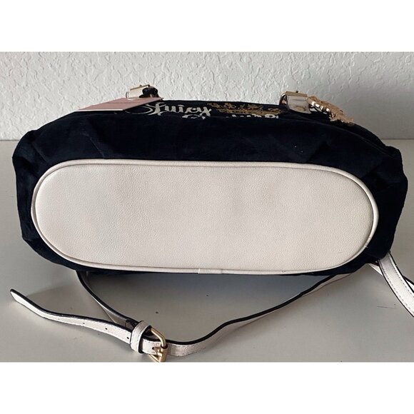 Juicy Couture The Key To Juicy Satchel Crossbody Liquorice Velvet Charm NEW - Picture 11 of 16